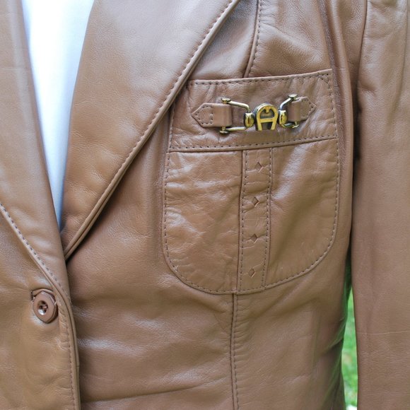 Vintage Etienne Aigner Equestrian Leather Jacket - Picture 11 of 14